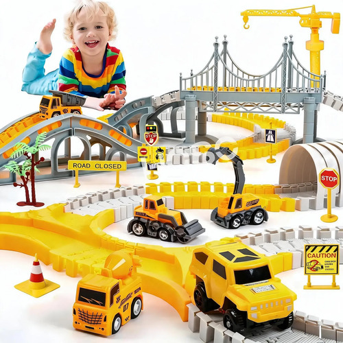 Juguete Pista De Auto Para Niño Bloque De Vehiculo Educativo